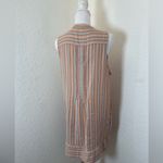 Faherty  Isha‎ 100% Organic Cotton Button Down Pocket Muslin Shirt Dress L Photo 3