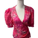 ASO Fallon Carrington Dynasty Dundas Lilly Jacquard Floral Pink Dress Very Rare Size XS Photo 2
