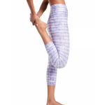 Athleta Elation Print Capri Fitted Leggings Tahiti Dusk Purple Sz S 981155 O08 # Photo 2
