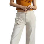 Pilcro Wide Leg Cargo Pants Utility Pockets Neutral Trousers‎ Photo 0