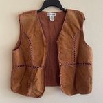 Cabin creek Leather Crochet Vest Photo 0