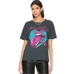 Free People Daydreamer Black Pink Blue Rolling Stones 78 Ticket Boyfriend Oversized T-Shirt Photo 0