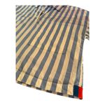 Kule The Keaton Crop Button Down Shirt white & sky blue size small Photo 10