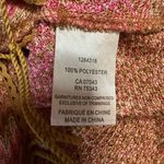 House of Harlow 2 pc Set Knit Shorts & Tie Front Top/Cardigan Sz L Chevron Pink Size L Photo 12