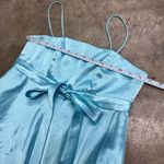 American Vintage Vintage Turquoise blue satin coquette babydoll bow dress Photo 1