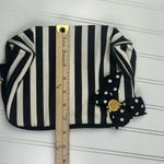 Christian Dior Vintage Black & White Striped Canvas Pouch w Polka Dot Bow Detail Photo 7