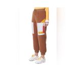 Eleven Paris Brown Teddy Fleece Colorblock Cargo Jogger Pants Cozy Comfort. Photo 2