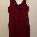 Lulus Large Burgundy Classic Glam Off The Shoulder Formal Bodycon Zip Up Dress Photo 2