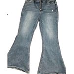 YA Los Angeles Womens Oneso Los Angeles Stretch High Rise Retro Boho Flare Jeans Size 34 Photo 1