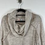 Free People  Beach Sweater Womens S/M Cocoon Cowl Neck Pullover Tan‎ Ivory Photo 2
