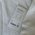 Athleta  - Forever Fleece 1/4 Zip Top in White & Navy Photo 2