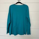 Talbots  Women’s 2X Blue 100% Cotton Longsleeve Top Photo 2