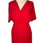 Everly  Red Wrap Dress V-Neck‎ Short Sleeve Casual Dress Women Size Small Photo 0
