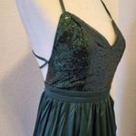 Evening Dress Formal Party Prom Gown Green Sequins Size XS Photo 7