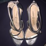 Chinese Laundry beautiful silver metallic strappy high heels size 9 zipper back Photo 11