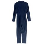 House Of CB Navy Plunge V-Neck Tuxedo Long Sleeve Jumpsuit Size M Photo 2