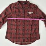 Harley Davidson Harley-Davidson Women's Plaid Shirt Size Petite Large Photo 13