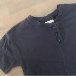 Madewell  boxy parkview black henley shirt sleeve shirt Photo 2