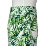 Marc New York Faux Wrap Skirt White Green Tropical Leaf Print Women’s Size Large Photo 6