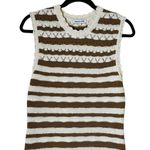 Veronica Beard Templeton Dress Tan Crochet Knit Desert Khaki Size Large Photo 4