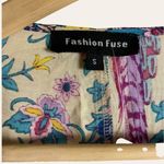 Fashion Fuse  Cream Floral Bird Print Short Sleeve Wrap Midi Dress Size Small Photo 2