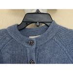 Sézane NWT Sezane Othello Sweater Cardigan Gilet Ice Blue Size XS Baby Alpaca Soft Photo 4