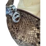 Longchamp  Brown Snake Print Le Pliage Shoulder Tote Bag Satchel Photo 2