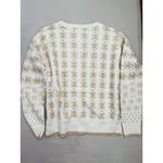 Workshop Republic Clothing NWT Womens Sweater Size S Fair Isle Cream Gold Cozy Photo 6
