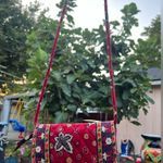 Vera Bradley Red Floral Crossbody Bag Photo 0