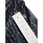 Terez NEW YORK Womens Black Crocodile Embossed High Waisted Leggings XL Photo 4