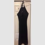 AUDREY PARKS + Francesca's Abigail Halter Crochet Midi Dress Black Sz Medium Photo 5