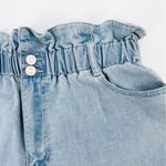 American Bazi  High Waisted‎ Paperbag Denim Shorts M Photo 2