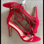 EXPRESS Red Stiletto High Heel Shoes w/ Multi Straps, sz. 9-NWT Photo 2
