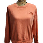 The North Face Sweatshirt Womens Size Small Peach Crew Neck Logo Petite Outdoor Photo 0
