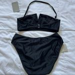 NWT Spiegel Womens 10 Bikini Set 2PC Black Top Bottom High Waisted Vintage 90s Photo 7