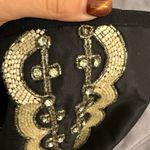 Tracy Reese  Women’s Black 100% Silk Embellished Beaded Rhinestone Mini Skirt Photo 3