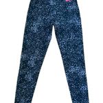TeezHer Women’s Printed Leggings LA Giraffe Blue Size Small NWT Smoothes Slims Photo 1