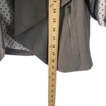 41 Hawthorn Size Small Grey Office Career Drape Front Moto Open Front Blazer Gray Photo 7