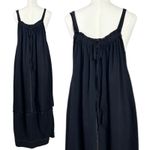 Free People  Oversized Chambray Denim Machu Barrel Midi Dress Black Size Medium Photo 6