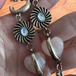 Free People Elegant Gold and Pink Heart Drop Earrings Photo 0