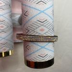 Rhinestone triple row bangle bracelet Silver Photo 4