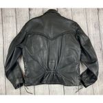 Route 66 Vintage Black Leather Motorcycle Jacket Women's Biker Size 14 (Large) Photo 5