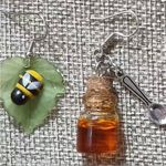 Bee & Honey‎ Jar beautiful Dangle Earrings faux fashion jewelry Gold Photo 8