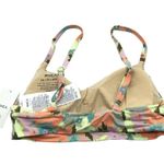 RVCA Eco On The Road Bralette Bikini Top Removable Cups Floral Purple Green XS Photo 3