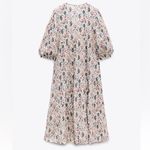 ZARA  Martina Midi Cream Print Dress, size XS Photo 1