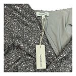 Heartloom  Marcella Dress Steel Sequin Wrap Mini Dress Silver Gray Size Large NWT Photo 8