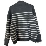 Styles & Co Size Large Polyester Long Sleeves Stripe Sweater Grey Gray Photo 4