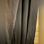 ABS Allen Schwartz Allen Schwartz Size Small One Shoulder Sleeve Mesh Shimmery Black Formal Gown Photo 1