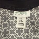 Motherhood Maternity Top Womens XL 16 18 Black White Print Colorblock Tie Waist Photo 4