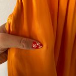 R.G. Kane Orange Halter Top Silky Lightweight High Neck Women's size Small Photo 8